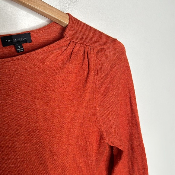 The Limited Crewneck Thin Knit Orange Layered Sweater Size S - Picture 5 of 10